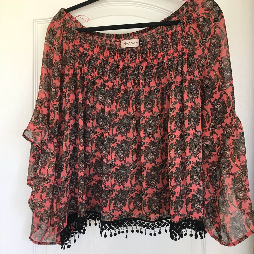 LF Off The Shoulder Floral Print Top
